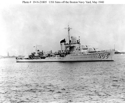 USS DD 409 "Sims"